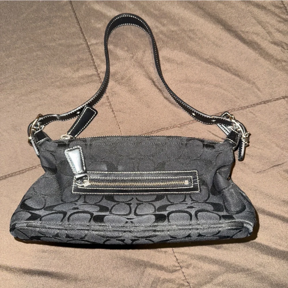 Coach Black Mini Bag with Signature Pattern - Picture 2 of 7